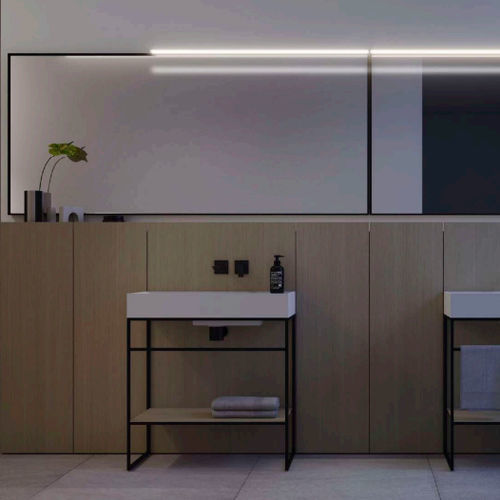 Moderner Badezimmer-Schrank - DOGMA1 - IDEAGROUP - für Privatgebrauch / Holz / lackiert