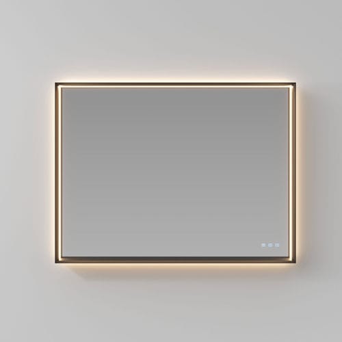 Wandmontierter Spiegel für Badezimmer - PIGRECO BACKLIT - IDEAGROUP - modern / rechteckig / Aluminium