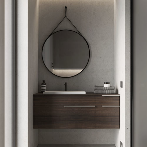 Wandhängender Waschtisch-Unterschrank - MY TIME 10 - IDEAGROUP - Holz / modern / ohne Tür