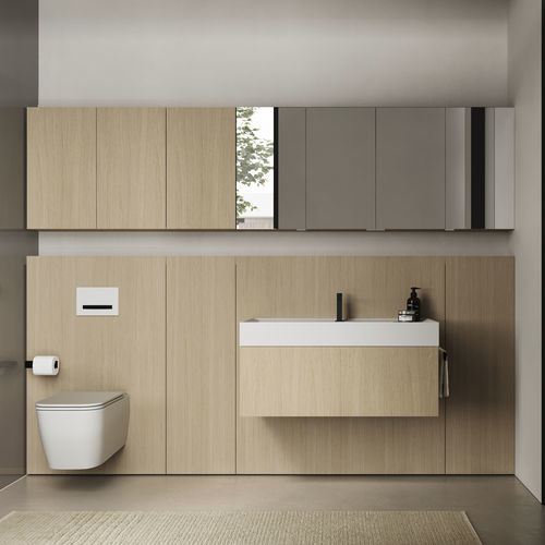 Moderner Badezimmer-Schrank - Home 1 | B3 - IDEAGROUP - für Privatgebrauch / Holzfurnier / wandmontiert