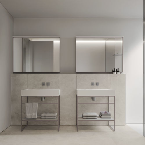 Moderner Badezimmer-Schrank - Home 2 | B2 - IDEAGROUP - für Privatgebrauch / Aluminium / Sandstein