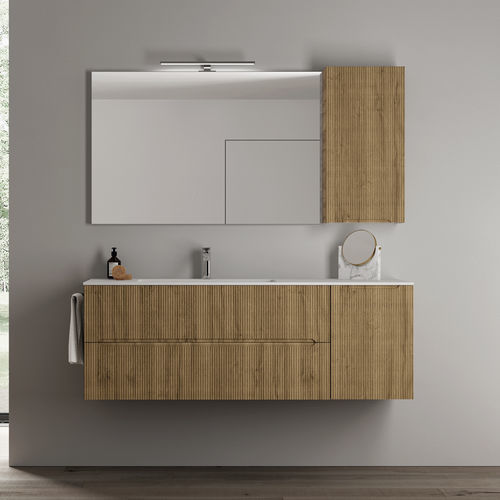 Wandmontierter Spiegel für Badezimmer - ELMA - IDEAGROUP - modern / rechteckig / horizontal
