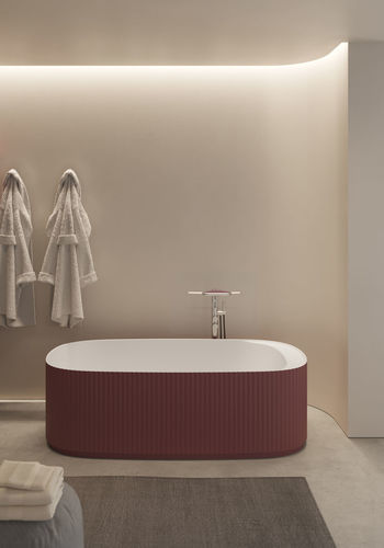 Elliptische Badewanne - GIOVE - IDEAGROUP - freistehend / für Wohnungen / Cristalplant®