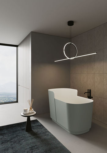 Freistehende Badewanne - TRINITY - IDEAGROUP - für Wohnungen / Harz / Design
