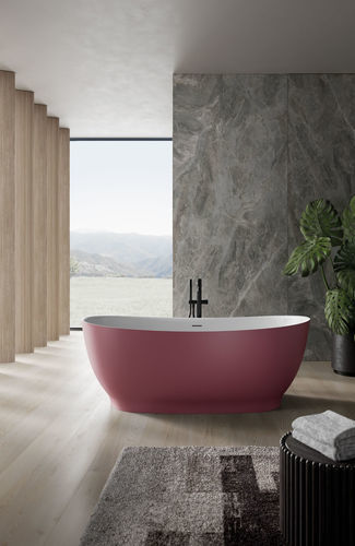 Ovale Badewanne - ISCHIA - IDEAGROUP - freistehend / für Wohnungen / Cristalplant®