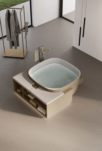 Freistehende Badewanne - FONTE - IDEAGROUP - für Wohnungen / Acrylharz / modern