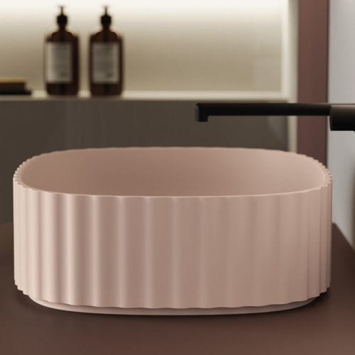 Aufsatzwaschbecken - GIOVE03 - IDEAGROUP - Cristalplant® / individuell gestaltbar / Mattfinish