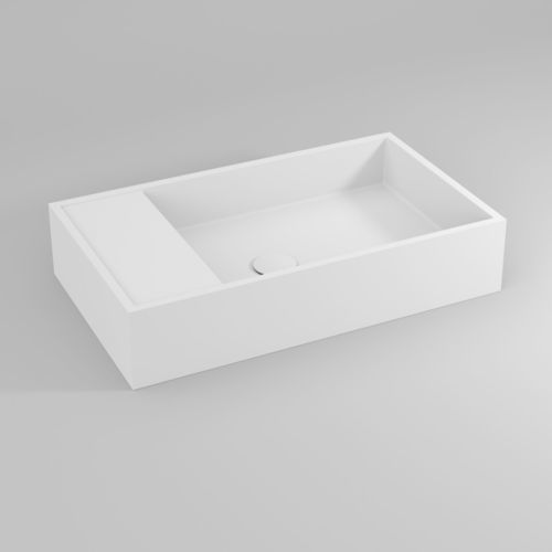 Aufsatzwaschbecken - JOLLY - IDEAGROUP - Mineralwerkstoff / Mattfinish / rechteckig