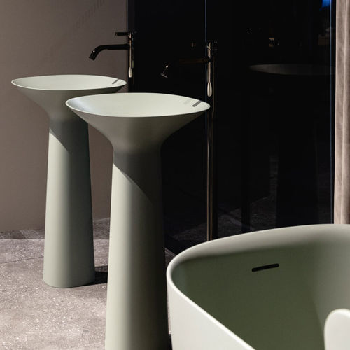 Bodenstehendes Waschbecken - ROYAL - IDEAGROUP - Cristalplant® / Mattfinish / farbig