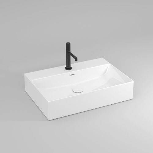 Aufsatzwaschbecken - FYLO - IDEAGROUP - Keramik / Hochglanz / rechteckig