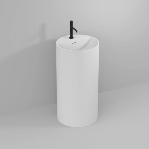 Waschbecken auf Füßen - CILINDRO - IDEAGROUP - bodenstehend / Cristalplant® / individuell gestaltbar