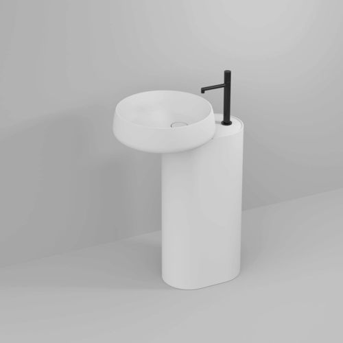 Bodenstehendes Waschbecken - BEAUTY - IDEAGROUP - Cristalplant® / Mattfinish / farbig