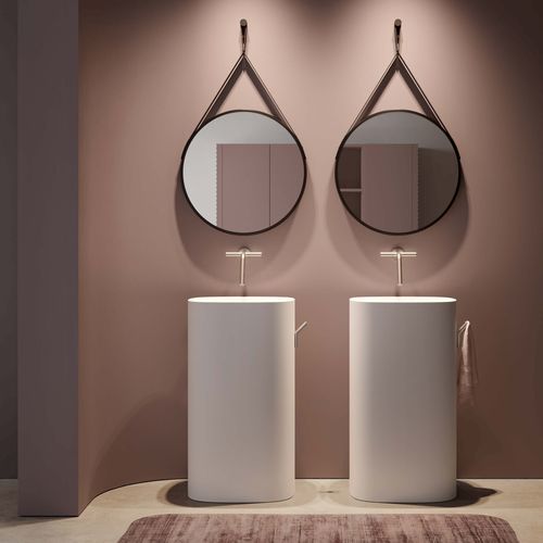 Moderner Badezimmer-Schrank - DOLCEVITA 8 - IDEAGROUP - für Privatgebrauch / Holz / Edelstahl