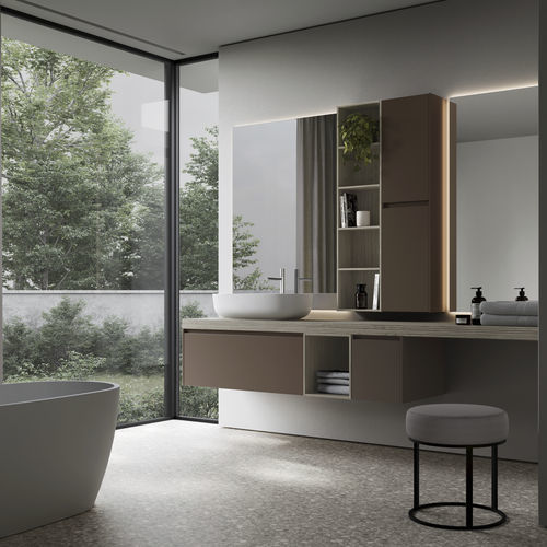 Badezimmer-Schrank / mit integrierter Beleuchtung - NYÙ 12 - IDEAGROUP - modern / für Privatgebrauch / in Fenix®