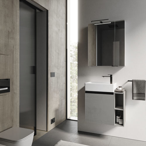Badezimmer-Schrank / mit integrierter Beleuchtung - MY TIME 24 - IDEAGROUP - modern / für Privatgebrauch / Holz