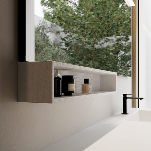 Wandmontiertes Regal - LINEAR - IDEAGROUP - modern / Metall / Holz