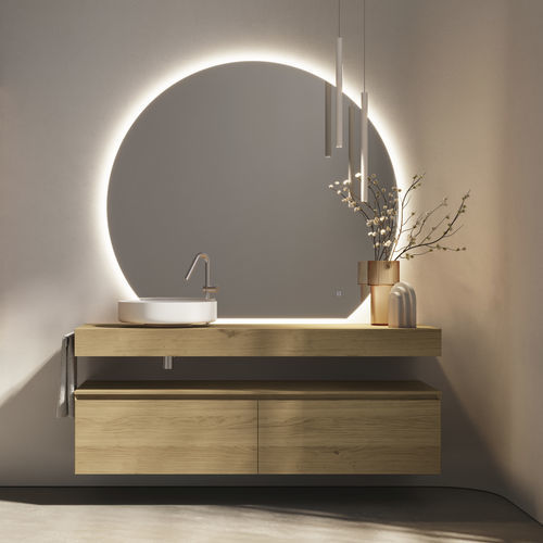 Moderner Badezimmer-Schrank - CUBIK 03 - IDEAGROUP - für Privatgebrauch / Holz / lackiert