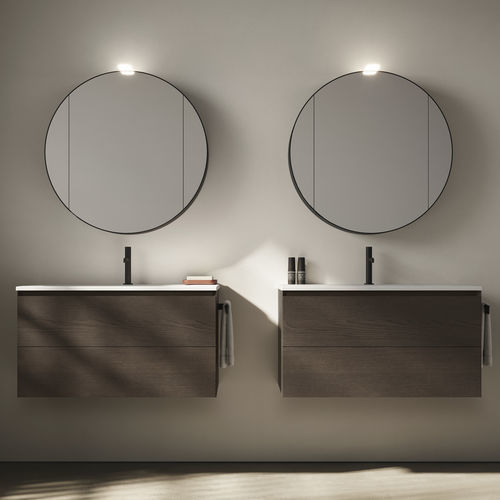 Wandhängender Waschtisch-Unterschrank - CUBIK 05 - IDEAGROUP - HPL / modern / ohne Tür