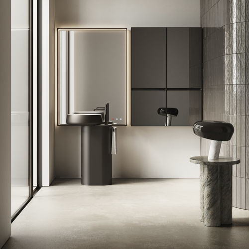 Moderner Badezimmer-Schrank - CUBIK 25 - IDEAGROUP - für Privatgebrauch / Holz / HPL