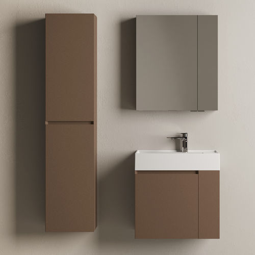 Moderner Badezimmer-Schrank - CUBIK 36 - IDEAGROUP - für Privatgebrauch / Holz / HPL
