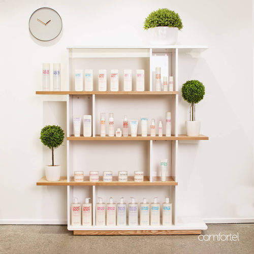 Mehrzweck-Präsentierregal - ADELE - Comfortel - Holz / Platten / für Frisörsalon