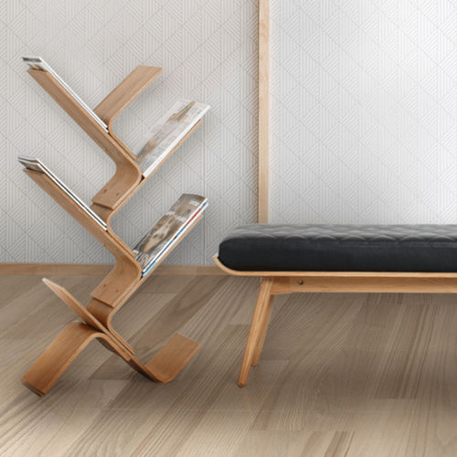 Moderner Zeitschriftenständer - SOLA - Comfortel - für Frisörsalon / Holz / braun