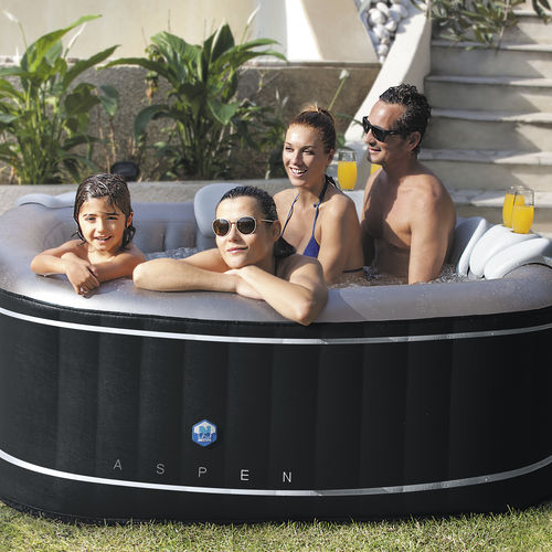 Whirlpool zum Aufstellen - ASPEN - POOLSTAR - quadratisch / Viersitzer / Verbundwerkstoff