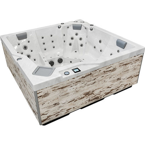 Whirlpool zum Aufstellen - ALMANDINE OKA5 - POOLSTAR - quadratisch / Fünfsitzer / Acryl