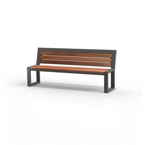 Bank für den öffentlichen Raum / Design - KS2510 - Darba Spars - Mineralwerkstoff / Stahl / Holz
