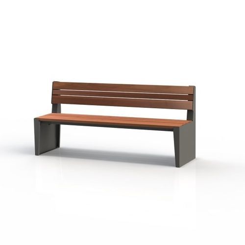 Moderne Bank für den öffentlichen Raum - KS1810 - Darba Spars - Stahl / Holz / Eiche