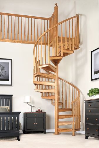 Wendeltreppe - W-1B - Salter Spiral Stair - Holzstufen / mit Holzstruktur / traditionell
