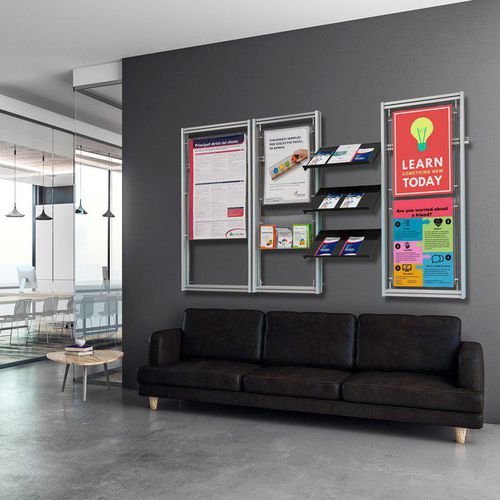 Wandmontierter Prospektständer - PANNELLO A PARETE INUNO - STUDIO T - Plexiglas® / für Gewerbegebrauch