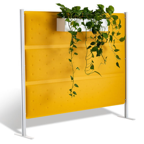 Akustik-Raumteiler - AIDA 120 - STUDIO T - anodisiertes Aluminium / Polyesterfaser / für Büro