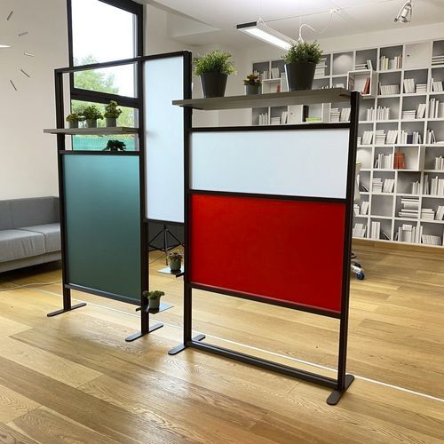 Bodenstehende Bürotrennwand - TETRIX-QUADRO - STUDIO T - selbsttragend / Aluminium / Methacrylat