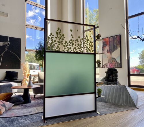 Aluminium-Raumteiler - TETRIX-EDERA - STUDIO T - Stahl / für Büro / für Restaurants