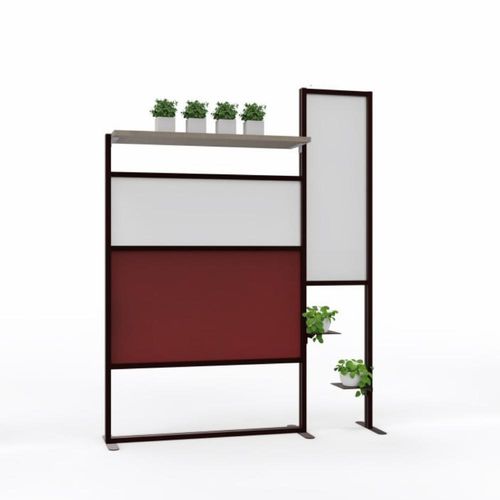 Selbsttragende Bürotrennwand - TETRIXQ140 - STUDIO T - anodisiertes Aluminium / Methacrylat / modulierbar