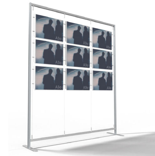 Mehrzweck-Präsentierregal - INUNO-CAVETTO - STUDIO T - selbsttragend / Aluminium / aus lackiertem Metall
