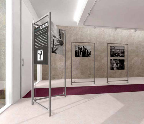 Bodenstehender Werbeträger - ESPOTRIS - STUDIO T - für den Innenraum / Aluminium