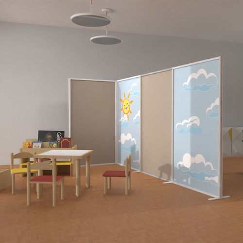 Aluminium-Raumteiler - INUNO-PARS - STUDIO T - für Schulen / für Arztpraxis / für Stillzimmer