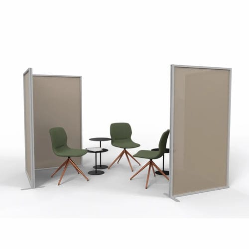 Selbsttragende Bürotrennwand - OFFICE2-90G - STUDIO T - Aluminium / Polycarbonat / Methacrylat