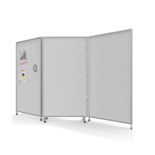 Selbsttragende Bürotrennwand - TWIST - STUDIO T - Aluminium / aus lackiertem Stahl / Holzfaser