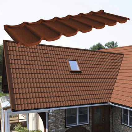 Gebogener Dachziegel - GERARD® DIAMANT - AHI ROOFING / IKO METALS FRANCE - Metall / Großformat