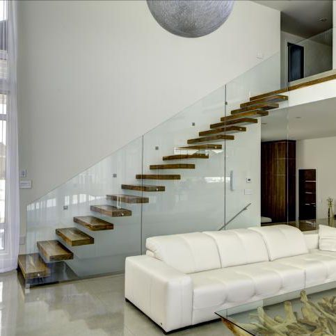 Gerade Treppe - PHANTOMATIC 2610-4 - BATTIG DESIGN - Holzstufen / mit Stahlstruktur / modern