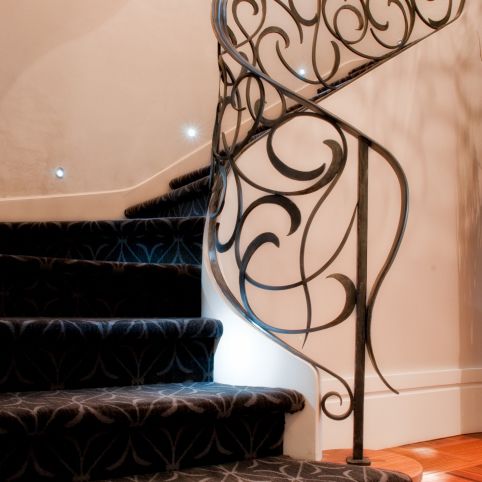 Schmiedeeisen-Geländer - FAUX 1570 - BATTIG DESIGN - mit Stangen / für den Innenraum / für Treppen