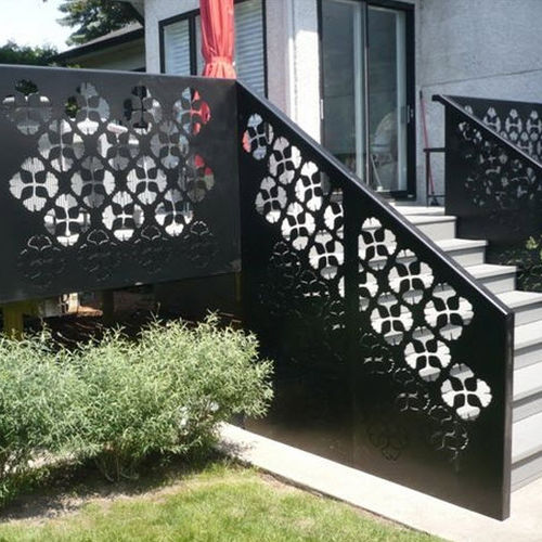 Aluminium-Geländer - LUCKY 5360  - BATTIG DESIGN - mit Stangen / für Außenbereich / für Treppen