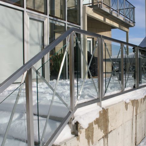 Edelstahlgeländer - VITRO X 5300 - BATTIG DESIGN - Glasplatten / für Außenbereich / für Balkon