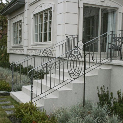 Schmiedeeisen-Geländer - EGG 5380-2 - BATTIG DESIGN - mit Stangen / für Außenbereich / für Treppen