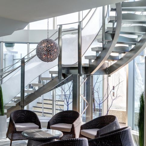 Wendeltreppe - PARADISE 2200-1 - BATTIG DESIGN - Betonstufen / mit Edelstahlstruktur / modern