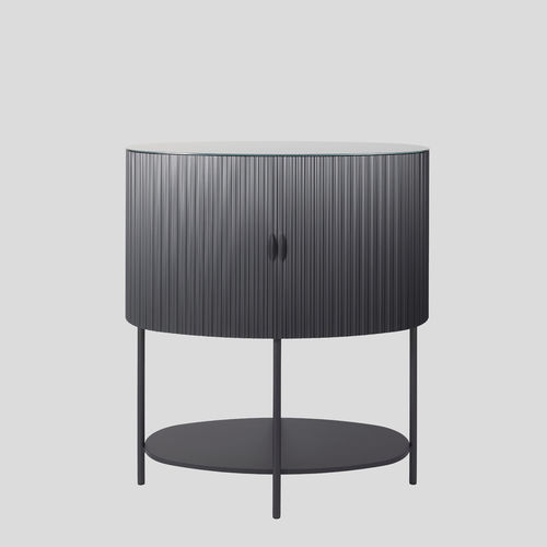 Sideboard mit hohen Beinen - W81  - Wogg - modern / Aluminium / mit Rollladen