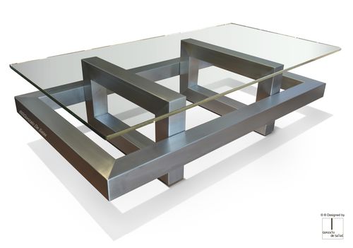 Moderner Couchtisch - ELOS - GONZALO DE SALAS - Metall / Eisen / lackiertes Metall